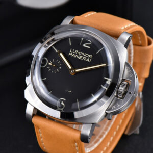PAM127 47MM E Luminor 1950 XF Black Dial Brown Leather Strap A6497 - Image 2