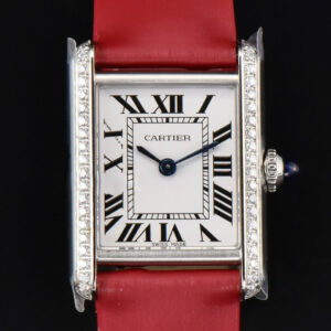 Tank Must Small 29.5×22mm Diamond K11F White Dial Red Smooth Strap Quartz