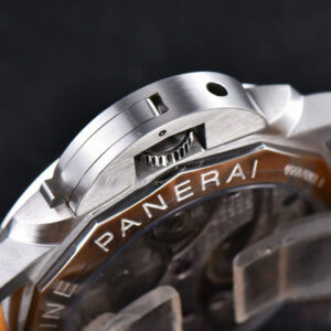 PAM127 47MM E Luminor 1950 XF Black Dial Brown Leather Strap A6497 - Image 10