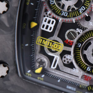 RM011 NTPT Chrono KVF Skeleton Dial on Green Camo Rubber Strap A7750 V2 - Image 6