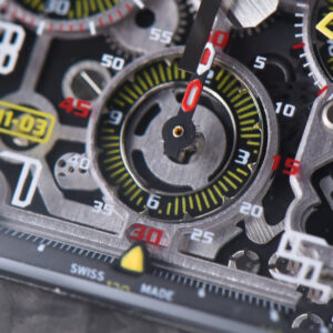 RM011 NTPT Chrono KVF Skeleton Dial on Green Camo Rubber Strap A7750 V2 - Image 7