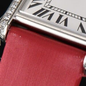 Tank Must Small 29.5×22mm Diamond K11F White Dial Red Smooth Strap Quartz - Image 14