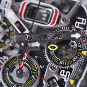 RM011 NTPT Chrono KVF Skeleton Dial on Green Camo Rubber Strap A7750 V2 - Image 8