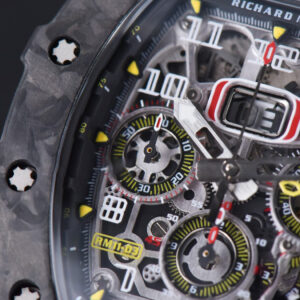 RM011 NTPT Chrono KVF Skeleton Dial on Green Camo Rubber Strap A7750 V2 - Image 9