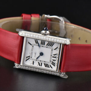 Tank Must Small 29.5×22mm Diamond K11F White Dial Red Smooth Strap Quartz - Image 17