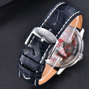 Navitimer TF 41MM SS Blue Dial White Bezel Blue Leather Strap A2824 - Image 11