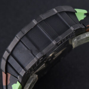 RM011 NTPT Chrono KVF Skeleton Dial on Green Camo Rubber Strap A7750 V2 - Image 12