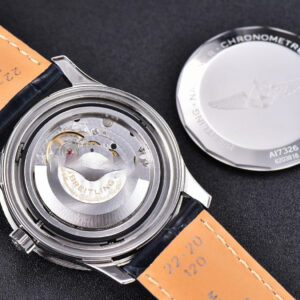 Navitimer TF 41MM SS Blue Dial White Bezel Blue Leather Strap A2824 - Image 15