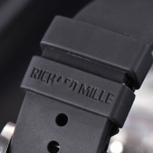 RM001 Tourbillon SS JBF 47MM Black Skeleton Dial Black Rubber Strap - Image 7