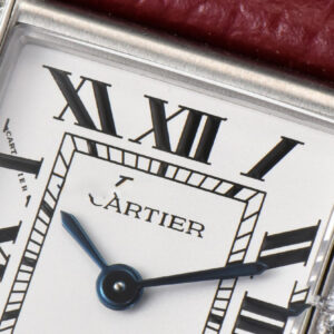 Tank Must Small 29.5×22mm Diamond K11F White Dial Red Litchi Grained Strap Quartz - Image 11