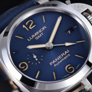 PAM1033 44mm Luminor GMT VSF Blue Dial Blue Leather Strap P9011 - Image 8