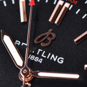 Navitimer TF 41MM SS Black Dial White Bezel Black Leather Strap A2824 - Image 2