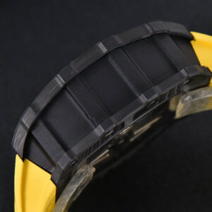 RM011 NTPT Chrono KVF Skeleton Dial on Yellow Rubber Strap A7750 V2 - Image 3