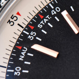 Navitimer TF 41MM SS Black Dial White Bezel Black Leather Strap A2824 - Image 3