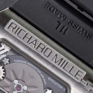 RM001 Tourbillon SS JBF 47MM Black Skeleton Dial Black Rubber Strap - Image 13