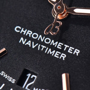 Navitimer TF 41MM SS Black Dial White Bezel Black Leather Strap A2824 - Image 4