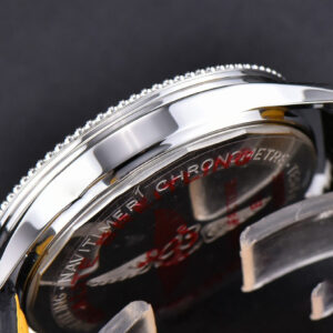 Navitimer TF 41MM SS Black Dial White Bezel Black Leather Strap A2824 - Image 8