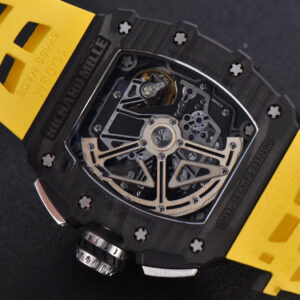 RM011 NTPT Chrono KVF Skeleton Dial on Yellow Rubber Strap A7750 V2 - Image 9