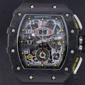 RM011 NTPT Chrono KVF Skeleton Dial on Black Rubber Strap A7750 V2