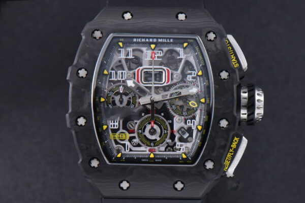 RM011 NTPT Chrono KVF Skeleton Dial on Black Rubber Strap A7750 V2