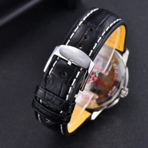 Navitimer TF 41MM SS Black Dial White Bezel Black Leather Strap A2824 - Image 11