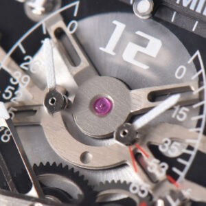 RM001 Tourbillon Titanium JBF 47MM Black Skeleton Dial Black Rubber Strap - Image 6