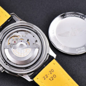 Navitimer TF 41MM SS Black Dial White Bezel Black Leather Strap A2824 - Image 17
