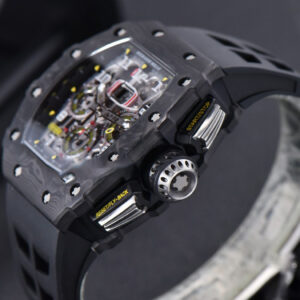 RM011 NTPT Chrono KVF Skeleton Dial on Black Rubber Strap A7750 V2 - Image 4