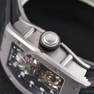 RM001 Tourbillon Titanium JBF 47MM Black Skeleton Dial Black Rubber Strap - Image 12