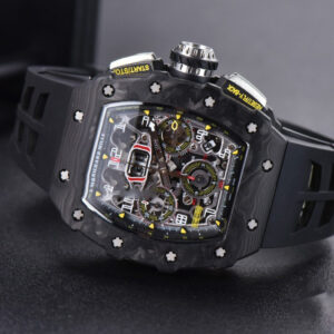 RM011 NTPT Chrono KVF Skeleton Dial on Black Rubber Strap A7750 V2 - Image 7