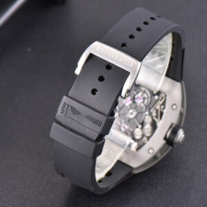 RM001 Tourbillon Titanium JBF 47MM Black Skeleton Dial Black Rubber Strap - Image 13
