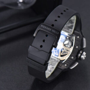 RM011 NTPT Chrono KVF Skeleton Dial on Black Rubber Strap A7750 V2 - Image 8