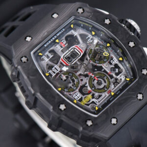 RM011 NTPT Chrono KVF Skeleton Dial on Black Rubber Strap A7750 V2 - Image 9