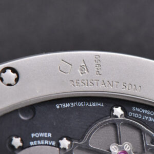 RM001 Tourbillon Titanium JBF 47MM Black Skeleton Dial Black Rubber Strap - Image 17