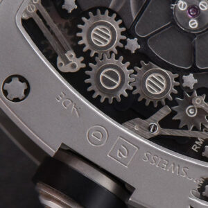 RM001 Tourbillon Titanium JBF 47MM Black Skeleton Dial Black Rubber Strap - Image 18