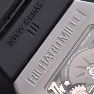 RM001 Tourbillon Titanium JBF 47MM Black Skeleton Dial Black Rubber Strap - Image 20