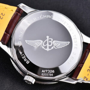 Navitimer TF 41MM SS White Dial White Bezel Brown Leather Strap A2824 - Image 3