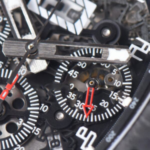RM011 NTPT Chrono KVF Black Skeleton Dial on Black Crown black Rubber Strap A7750 V2 - Image 6