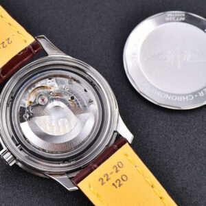 Navitimer TF 41MM SS White Dial White Bezel Brown Leather Strap A2824 - Image 5