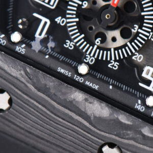 RM011 NTPT Chrono KVF Black Skeleton Dial on Black Crown black Rubber Strap A7750 V2 - Image 8