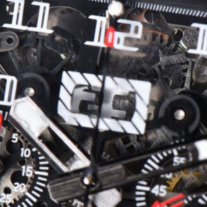 RM011 NTPT Chrono KVF Black Skeleton Dial on Black Crown black Rubber Strap A7750 V2 - Image 9