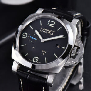 PAM1312 44mm VSF Black Dial on Black Leather Strap P.9010 Clone - Image 2