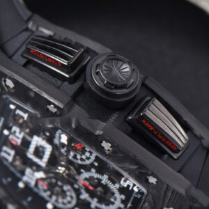 RM011 NTPT Chrono KVF Black Skeleton Dial on Black Crown black Rubber Strap A7750 V2 - Image 12