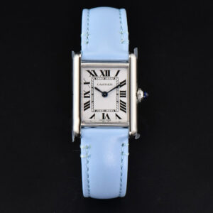 Tank Must Small 29.5×22mm K11F White Dial Blue Smooth Calf Strap Quartz - Image 9