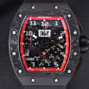 RM011 NTPT Chrono KVF Red Skeleton Dial on Black Crown Black Rubber Strap A7750 V2
