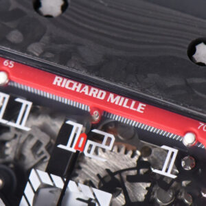 RM011 NTPT Chrono KVF Red Skeleton Dial on Black Crown Black Rubber Strap A7750 V2 - Image 3