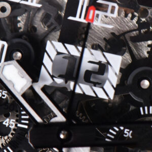 RM011 NTPT Chrono KVF Red Skeleton Dial on Black Crown Black Rubber Strap A7750 V2 - Image 4