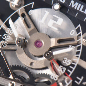 RM001 Tourbillon PVD JBF 47MM Black Skeleton Dial Black Rubber Strap - Image 4
