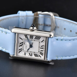 Tank Must Small 29.5×22mm K11F White Dial Blue Smooth Calf Strap Quartz - Image 17
