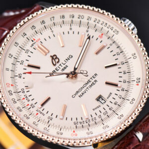 Navitimer TF 41MM RG White Dial White Bezel Brown Leather A2824 - Image 6